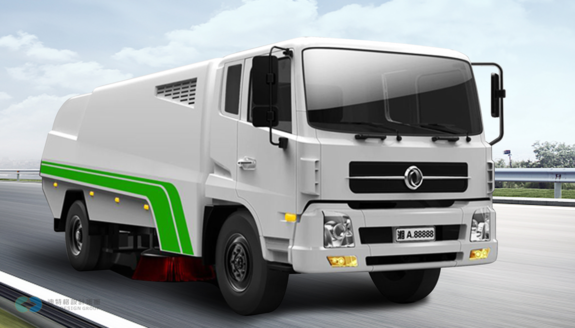 环卫设备扫路车外观设计效果图