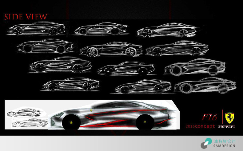 汽车外观设计草图