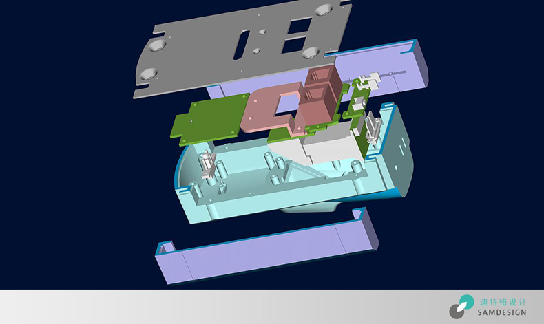 指纹门禁机结构设计效果图